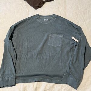 Casual Men's Long Sleeve Shirt with Pocket